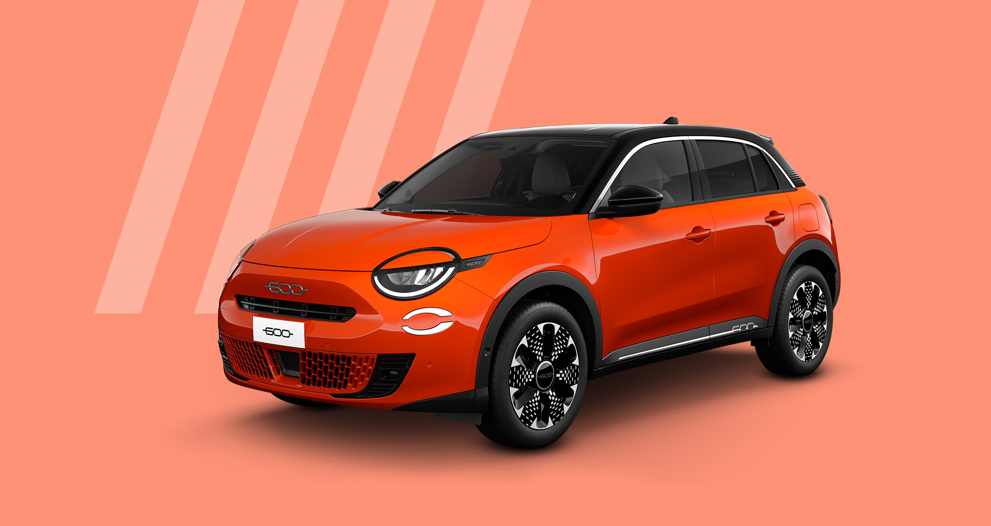 Fiat 600 - NARANČASTA ORANGE METALIK / CRNI KROV