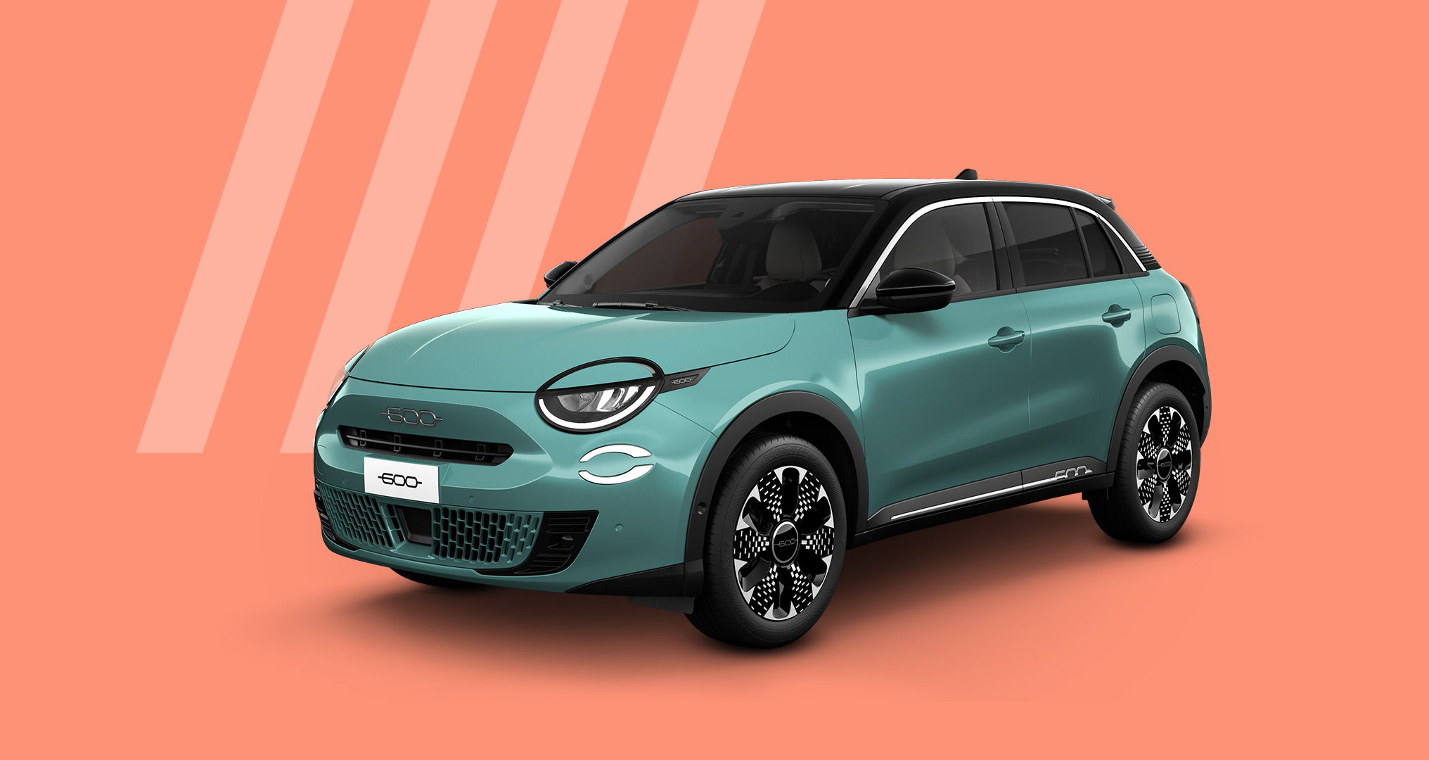 Fiat 600 - PLAVA CERAMIC AZURE METALIK / CRNI KROV