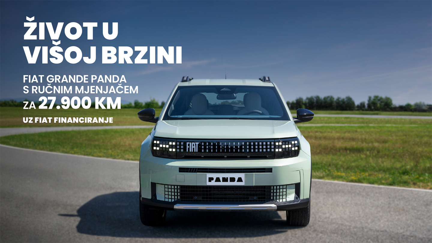 ŽIVOT U VIšOJ BRZINI! ODVEZITE NOVI FIAT GRANDE PANDA, S RUčNIM MJENJAčEM I 7 GODINA JAMSTVA.
